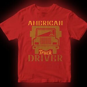 New American Truck Driver Shirt Dad Gift Trucker Gear Big Rig CDL Road Trip